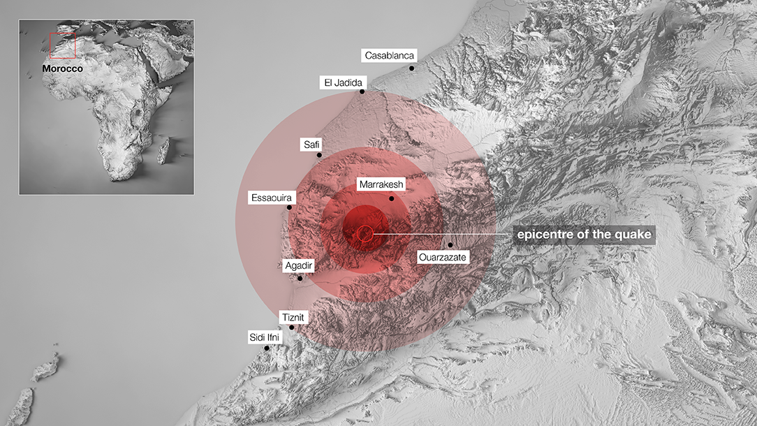 Morocco Earthquake 2023 Latest News And Updates   Morocco Earthquake Map Web Updated 