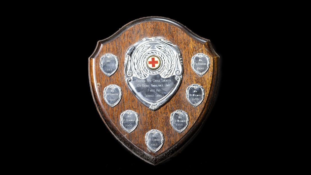 British Red Cross Society Plaque for the Co Derry ambulance unit